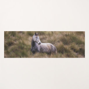 Mooi grijs gekleurd paard yogamat