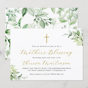 Mooi groen en kruis de zegen van de moeder kaart
