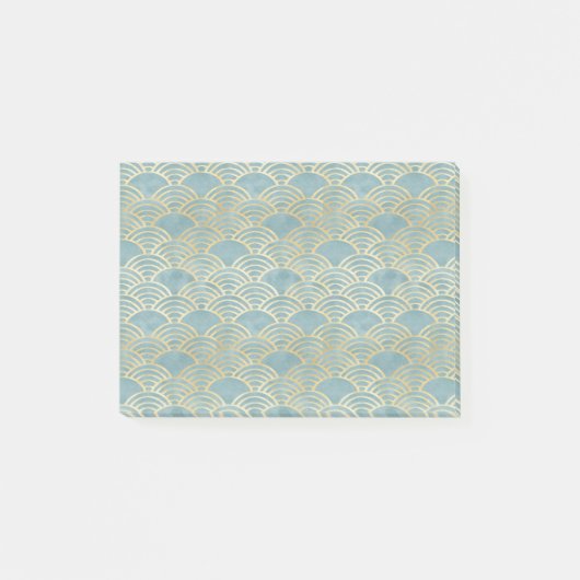 Mooi, groen kunstdeco, metallisch, elegant, chic, post-it® notes (Voorkant)