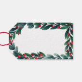 Mooi groen Lijst vrolijk kerstfeest van Cadeaulabel (Achterkant Horizontaal)