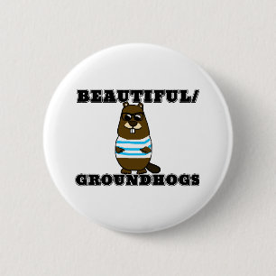 Mooi/Grondhogs Ronde Button 5,7 Cm