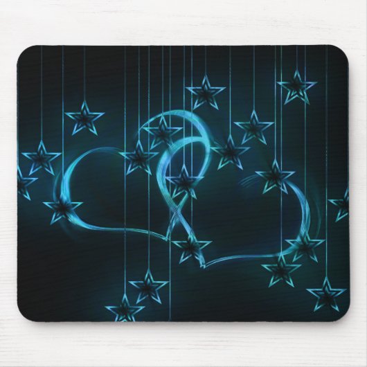 Mooi hart en Star Mousepad Muismat (Voorkant)