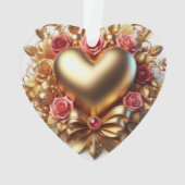 Mooi hart Ornament – een ideaal vakantiegeschenk (achterkant)