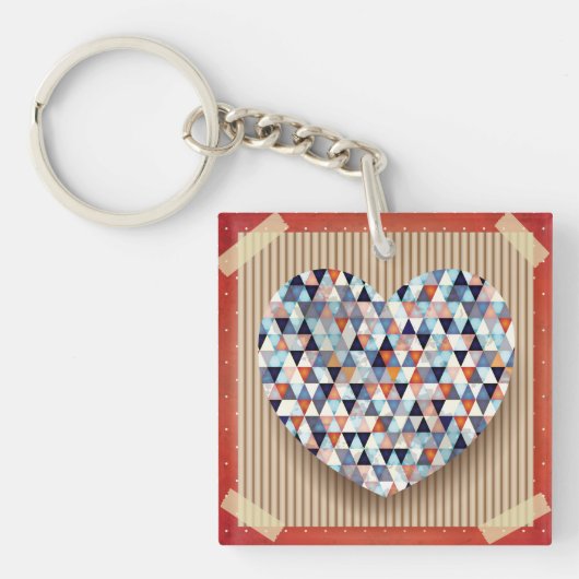 Mooi hart sleutelhanger (voorkant)