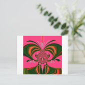 Mooi Heerlijk Afrikaans Heet Roze Rood Gouden Groe Briefkaart (Staand voorkant)