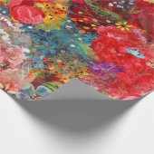 Mooi helder kleurrijk Abstract bloemenpatroon Cadeaupapier (Hoek)