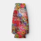 Mooi helder kleurrijk Abstract bloemenpatroon Flesjeskoeler (Voorkant)