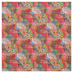 Mooi helder kleurrijk Abstract bloemenpatroon Stof