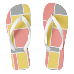 Mooi helder pastel l Trendy abstract l Roze grijs Teenslippers