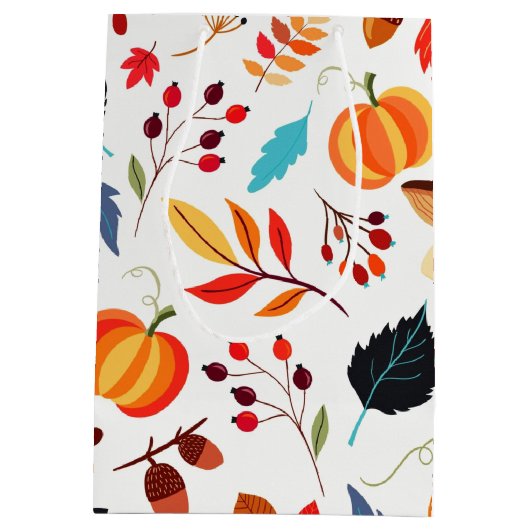 Mooi herfstpatroon 1 medium cadeauzakje (Achterkant)