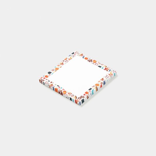 Mooi herfstpatroon 3 post-it® notes (Schuin)