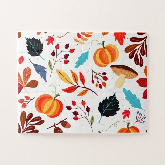 Mooi herfstpatroon legpuzzel (Horizontaal)