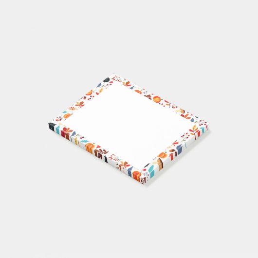 Mooi herfstpatroon - post-it® notes (Schuin)