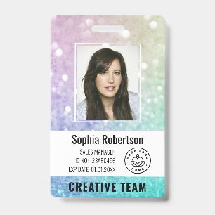Mooi holografisch glitter meisjesachtig glamoureus badge