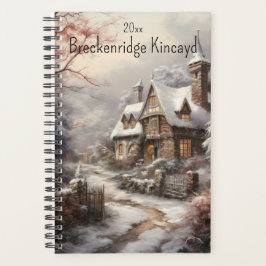 Mooi huis in de winter Scene, Naam wijzigen, Jaar Planner