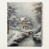 Mooi huis in de winter Scene, Naam wijzigen, Jaar Planner (Achterkant)