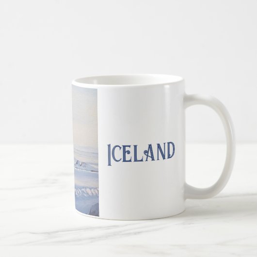 Mooi IJsland winterlandschap fine art landschap Koffiemok (Rechts)
