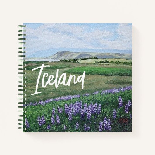 Mooi IJslands landschap olieverfschilderij beelden Notitieboek (Voorkant)