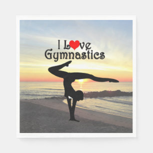 MOOI IK HOU VAN GYMNASTIEK PAPIEREN SERVETTEN