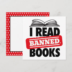 Mooi “Ik Lees Verboden Boeken” Boekminnend Kaart