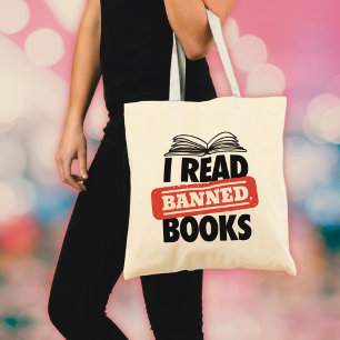 Mooi “Ik Lees Verboden Boeken” Boekminnend Tote Bag