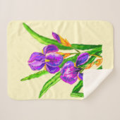 Mooi Iris Flowers Sherpa Blanket Irises Sherpa Deken (Voorkant (horizontaal))