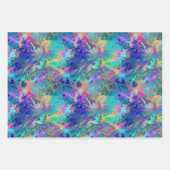 Mooi iriserend oceanisch koraal print patroon inpakpapier vel (Voorkant)