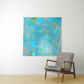 Mooi iriserende parelglans zeemeermin schubben wandkleed (In Situ (horizontaal))