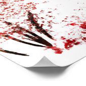 mooi japans huis in kersenbloesem - bos poster (Hoek)