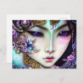Mooi Japans meisje Gothic Fantasy Briefkaart (Voorkant / Achterkant)