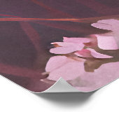 Mooi jong meisje van roze bloemen portret poster (Hoek)