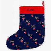 Mooi Joy Heart Pattern Grote Kerstsok (Achterkant)