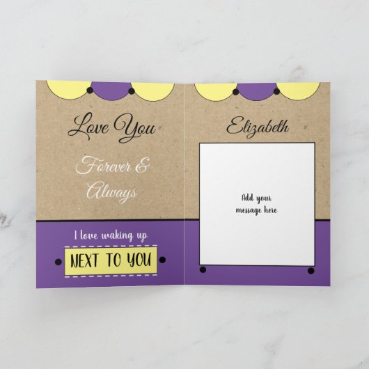 Mooi Jubileum paars Kaart (Binnen)