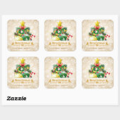 Mooi Kerst sticker met Sparkling Snow (Vel)