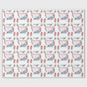 Mooi kerstdecor cadeaupapier (Vlak)