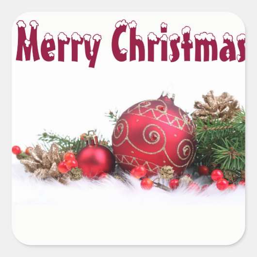 **MOOI KERSTDECOR" KERST STICKER (Voorkant)