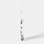 Mooi kerstgebaar Holly Berry Monogram iPhone Hoesje (Linkerkant)