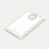 Mooi kerstkrans monogram notities post-it® notes (Schuin)