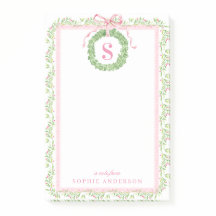 Mooi kerstkrans monogram  notities