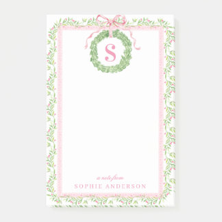 Mooi kerstkrans monogram  notities post-it® notes