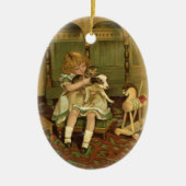 Mooi kind met een kitten Ornament (Voorkant)