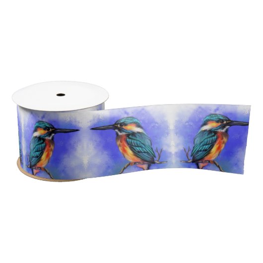 Mooi Kingfisher Bird Ribbon Lint (Spoel)