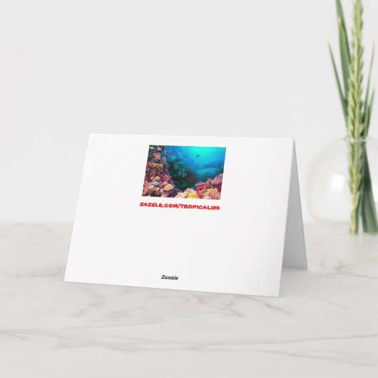 Mooi Kleurrijk Trillend Tropisch Koraal Unsersea Kaart (Achterkant)