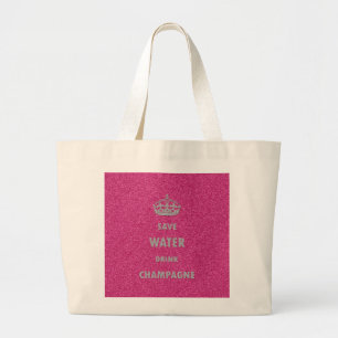 Mooi koel girly sparen de champagneCr van de Grote Tote Bag