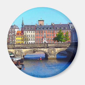 "Mooi Kopenhagen", foto / digitaal schilderij Magneet