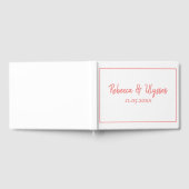 Mooi koraal en wit gastenboek (Volledig)