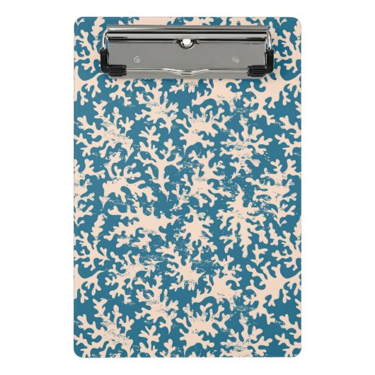 Mooi koraalpatroon mini klembord (Voorkant)