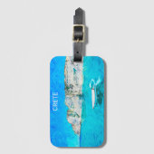 Mooi Kreta Griekenland Ocean Painting Bagagelabel (Voorkant (verticaal))