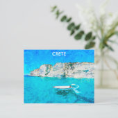 Mooi Kreta Griekenland Ocean Painting Briefkaart (Staand voorkant)