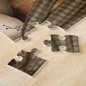 Mooi land/primitieve illustratie legpuzzel (Zijkant)